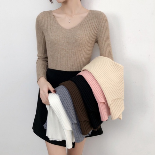 [Có Sẵn]Áo Len Lông Cừu Cổ Tim-Loại 1